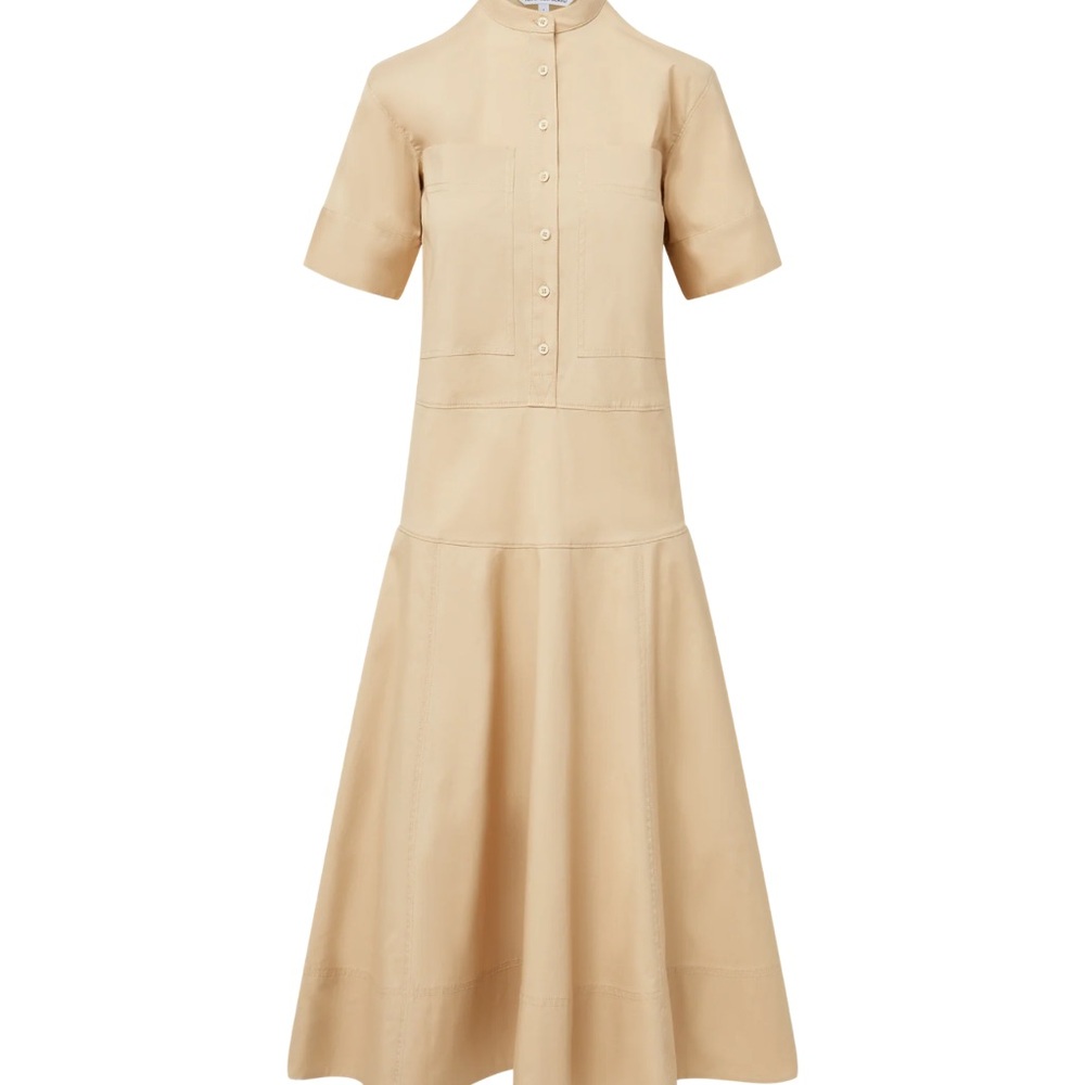 NWT Veronica Beard Cam Drop-Waist Midi Shirtdress